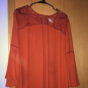 PLUS SIZE Summer Woven/ Lace Top